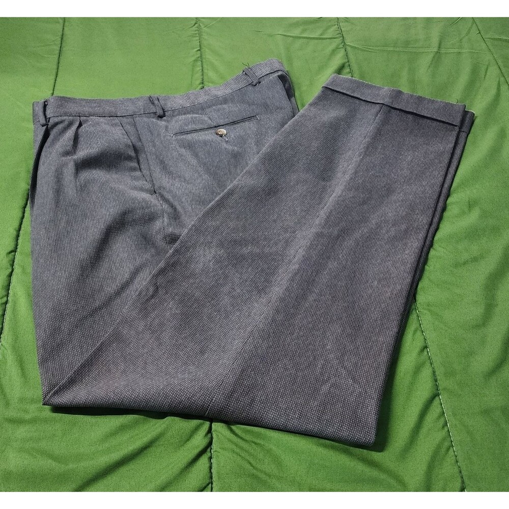 Dockers Vintage Relaxed Fit Men's Pleated Cuffed Preppy Pants Gray Size 36X34